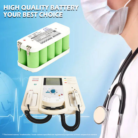 12.0V, Ni-CD, 2000mAh, Medical battery fits Phillips, 110037, BD500, defiscope, 24Wh Medical Cameron Sino Technology Limited