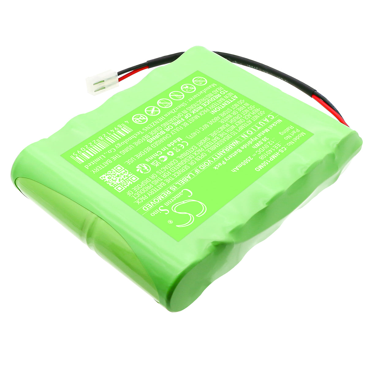12.0V, Ni-MH, 2500mAh, Medical battery fits Hme, BAT-00068, Lifepulse Mon LP15, Lifepulse Mon LP20, 30.0Wh Medical Cameron Sino Technology Limited (Medical)