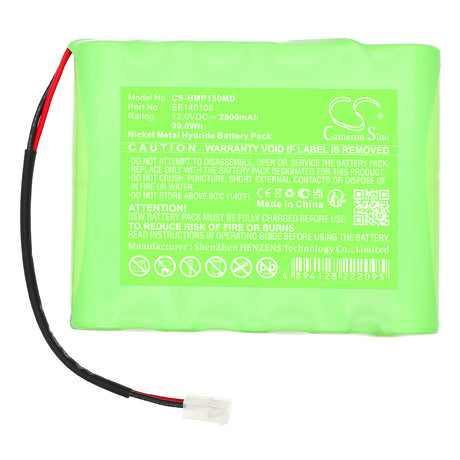 12.0V, Ni-MH, 2500mAh, Medical battery fits Hme, BAT-00068, Lifepulse Mon LP15, Lifepulse Mon LP20, 30.0Wh Medical Cameron Sino Technology Limited (Medical)