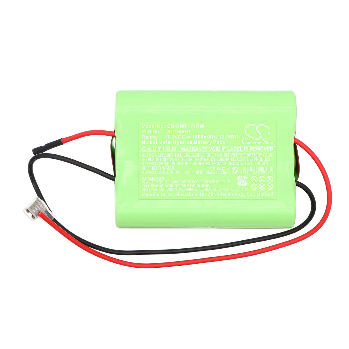 7.2V, Ni-MH, 1800mAh, batterie pour outils de jardinage compatible avec Homelite, SC1800x6, cisaille sans fil UT44171, cisaille sans fil UT44176, 12.96Wh Outils de jardinage Cameron Sino Technology Limited