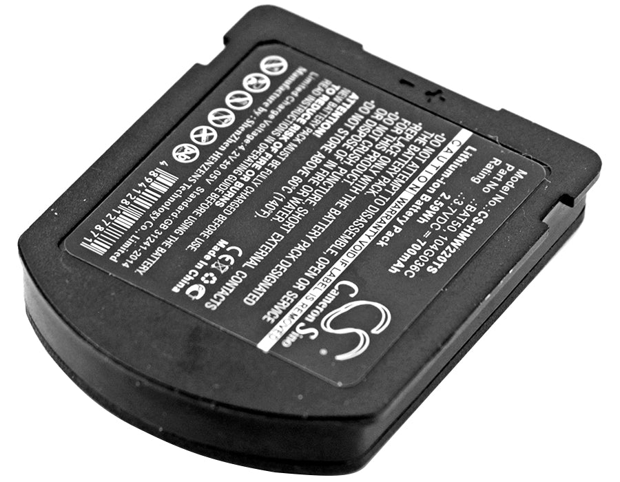 3.7V, Li-ion, 700mAh, Wireless Headset battery fits HME, 104G036C, 1402, 6200 EOS HD, 2.59Wh Wireless Headset Cameron Sino Technology Limited
