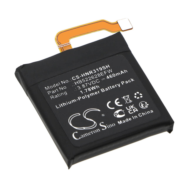3.87V, Li-Polymer, 460mAh Smartwatch Battery fits Honor, Gs Pro, Gs3, 1.78Wh Smartwatch Cameron Sino Technology Limited