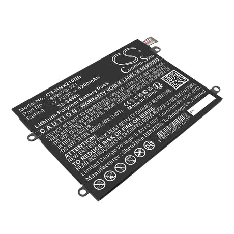 7.7V, Li-Polymer, 4200mAh, Notebook, Laptop battery fits Hp, 859470-121, NNotebook X2 10-P043TU, Notebook X2 10-P000NA, 32.34Wh Notebook, Laptop Cameron Sino Technology Limited