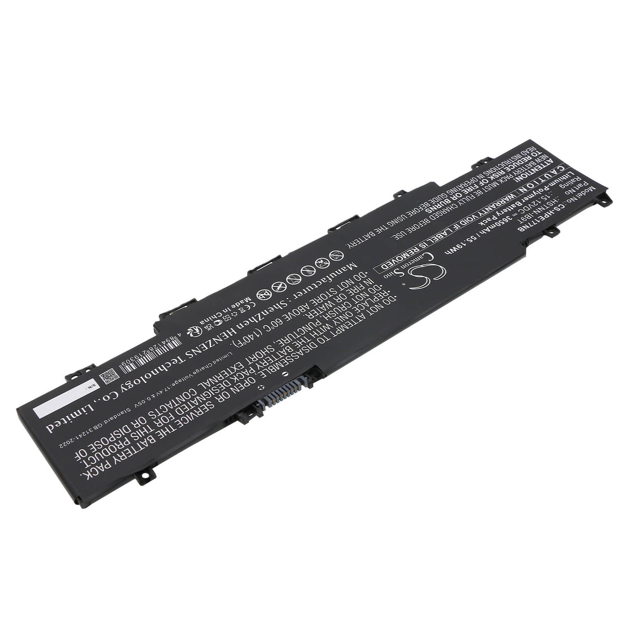 15.12V, Li-Polymer, 3650mAh, Notebook, Laptop battery fits Hp, HSTNN-IB9T, Envy 17-ch0000nc, Envy 17-ch0000nj, 55.19Wh Notebook, Laptop Cameron Sino Technology Limited