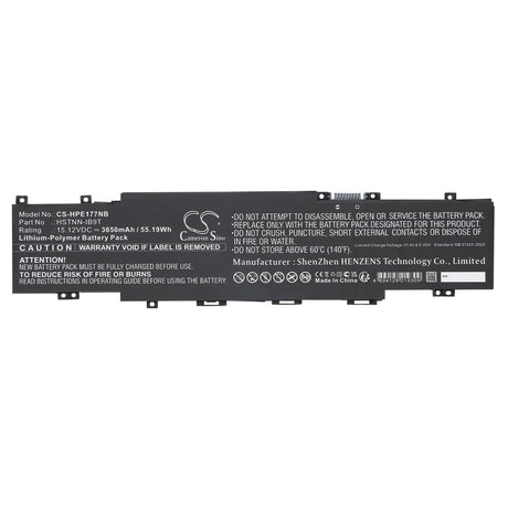 15.12V, Li-Polymer, 3650mAh, Notebook, Laptop battery fits Hp, HSTNN-IB9T, Envy 17-ch0000nc, Envy 17-ch0000nj, 55.19Wh Notebook, Laptop Cameron Sino Technology Limited