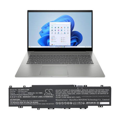 15.12V, Li-Polymer, 3650mAh, Notebook, Laptop battery fits Hp, HSTNN-IB9T, Envy 17-ch0000nc, Envy 17-ch0000nj, 55.19Wh Notebook, Laptop Cameron Sino Technology Limited