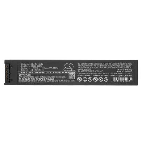 11.1V, Li-ion, 1050mAh, Printer battery fits Hp, CZ993-60017, HP OfficeJet 200 Mobile Printe, OfficeJet 250 Mobile Printer, 11.66Wh Printer Cameron Sino Technology Limited