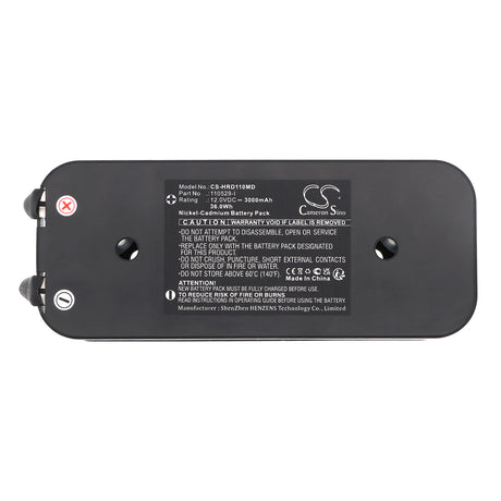 12.0V, Ni-CD, 3000mAh, Medical battery fits Horbiger, 110529-i, Hydraulik, 36.0Wh Medical Cameron Sino Technology Limited (Medical)