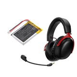 3.7V, Li-Polymer, 1200mAh, Wireless Headset battery fits Hyperx, Ahb603450, Cloud Iii Wireless-gaming Head, 4.44Wh Wireless Headset Cameron Sino Technology Limited