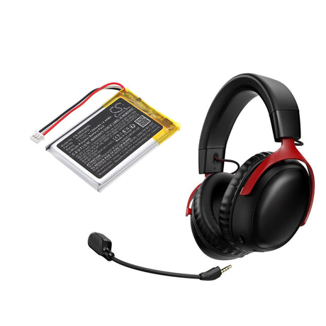 3.7V, Li-Polymer, 1200mAh, Wireless Headset battery fits Hyperx, Ahb603450, Cloud Iii Wireless-gaming Head, 4.44Wh Wireless Headset Cameron Sino Technology Limited