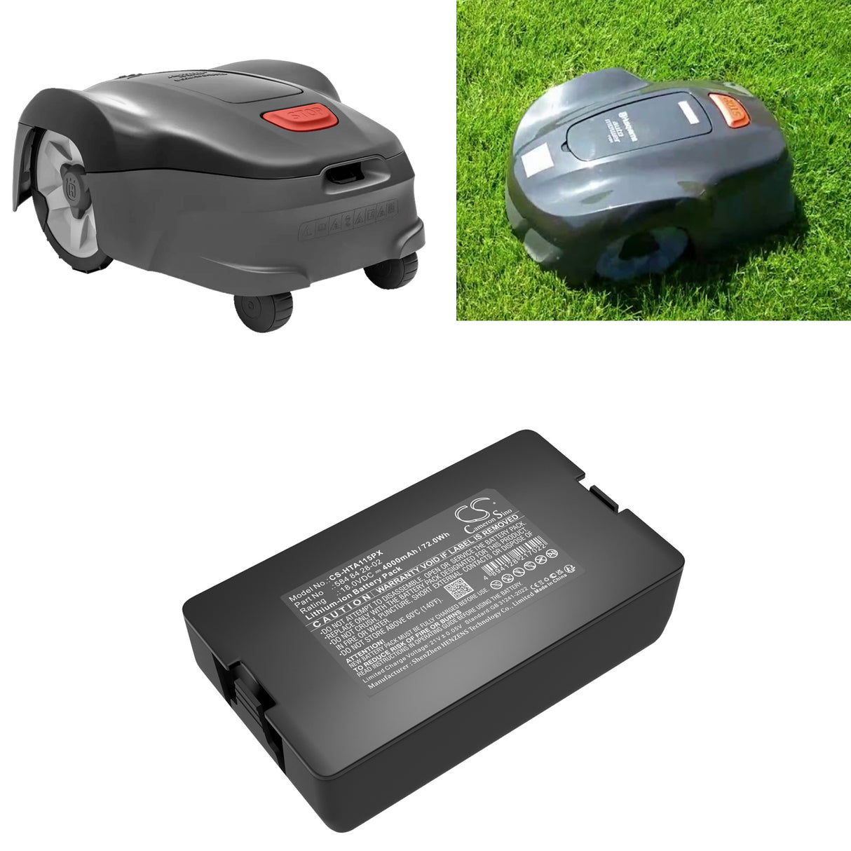 18.0V, Li-ion, 4000mAh, Lawn Mowers battery fits Flymo, Easilife 200, Easilife 350, 72.0Wh Lawn Mowers Cameron Sino Technology Limited