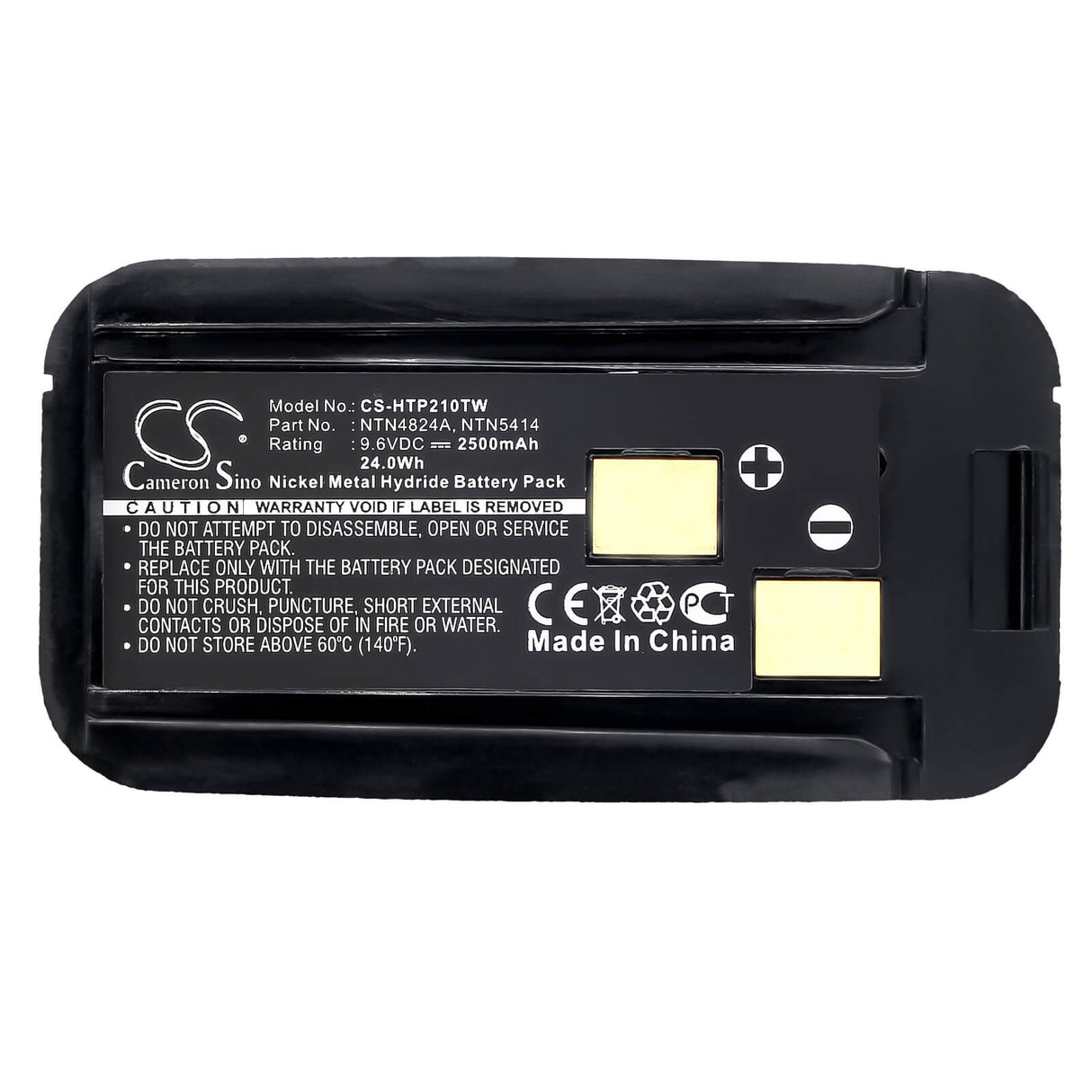 9.6V, Ni-MH, 2500mAh, Thermal Camera battery fits Bullard, Motorola, Ntn4824a, Commander Mx, Commander Tix, 24Wh Two-Way Radio Cameron Sino Technology Limited