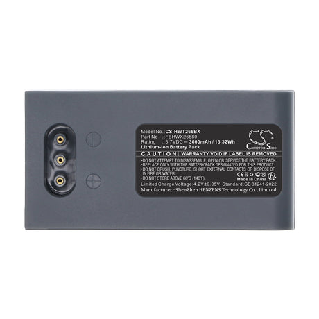 3.7V, Li-ion, 3600mAh, Barcode Scanner battery fits Hoft & Wessel, FBHWX26580, HW19200, T26582, 13.32Wh Barcode Scanner Cameron Sino Technology Limited