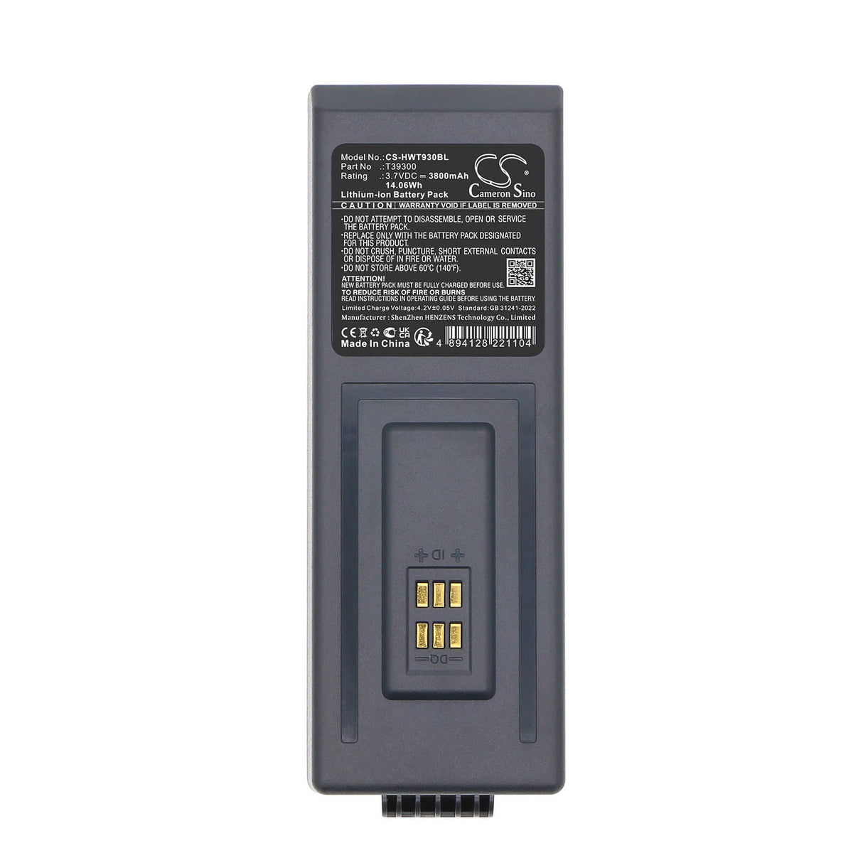 3.7V, Li-ion, 3800mAh, Barcode Scanner battery fits Hoft & Wessel, T39300, allegro LSi, HW 19270, 14.06Wh Barcode Scanner Cameron Sino Technology Limited