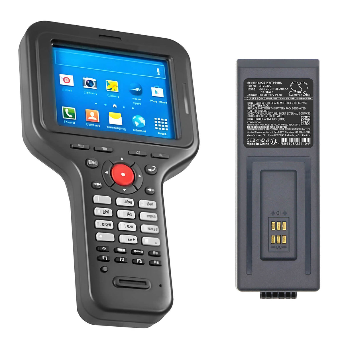3.7V, Li-ion, 3800mAh, Barcode Scanner battery fits Hoft & Wessel, T39300, allegro LSi, HW 19270, 14.06Wh Barcode Scanner Cameron Sino Technology Limited