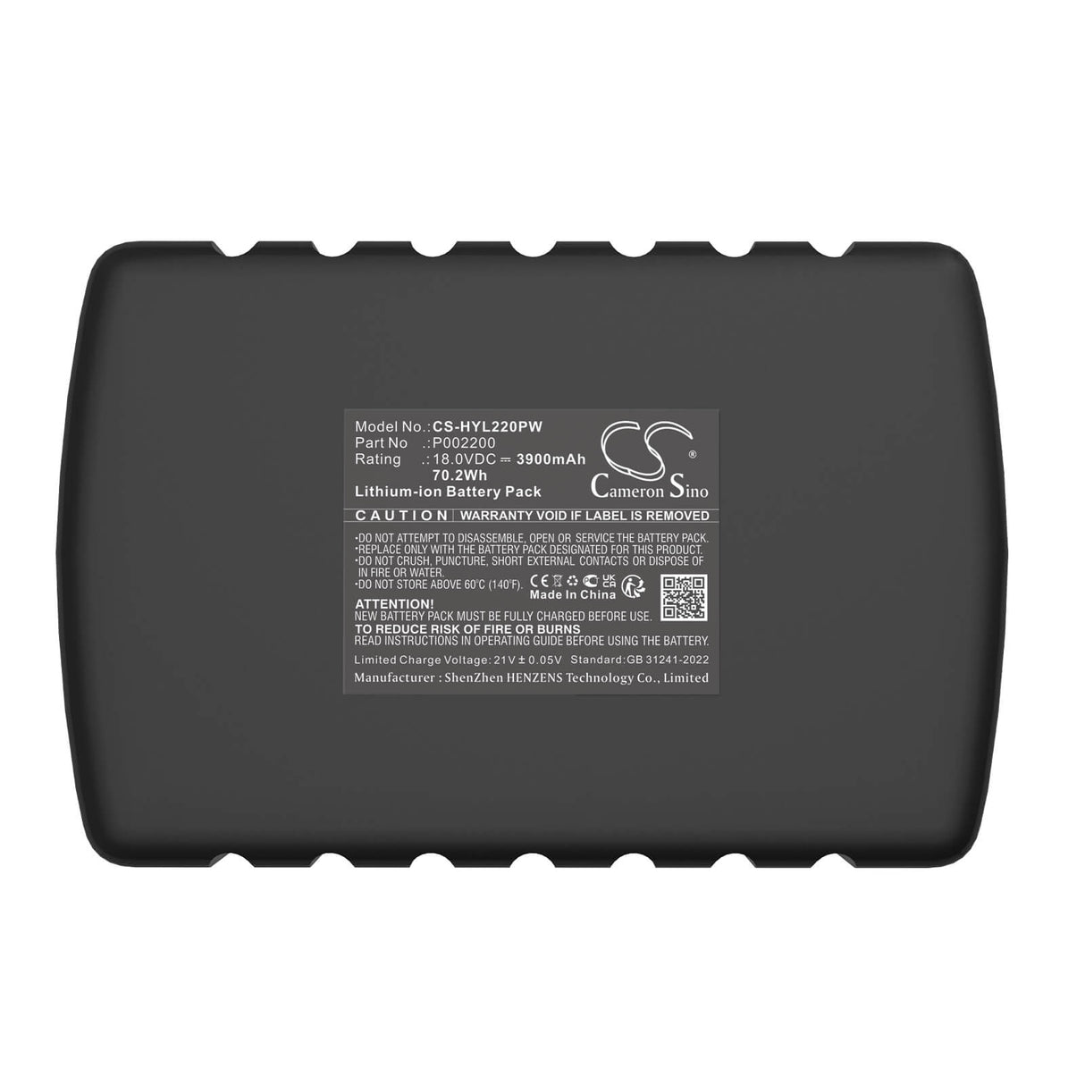 18.0V, Li-ion, 3900mAh, Power Tools battery fits Hytorc, Cordless Torque Wrench, Lion Gun, 70.2Wh Power Tools Cameron Sino Technology Limited (Power Tools)