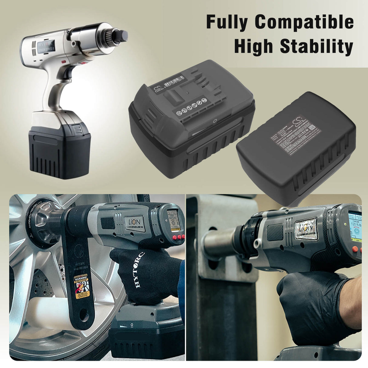 18.0V, Li-ion, 3900mAh, Power Tools battery fits Hytorc, Cordless Torque Wrench, Lion Gun, 70.2Wh Power Tools Cameron Sino Technology Limited (Power Tools)