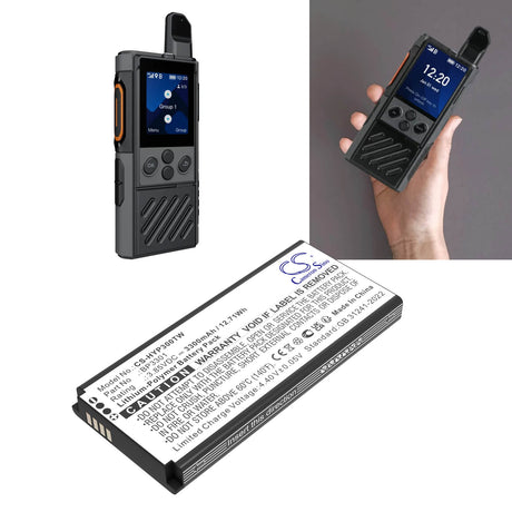 3.85V, Li-Polymer, 3300mAh, Two-Way Radio battery fits Hytera, Bp3301, P30, P30 Poc Rado, 12.71Wh Two-Way Radio Cameron Sino Technology Limited