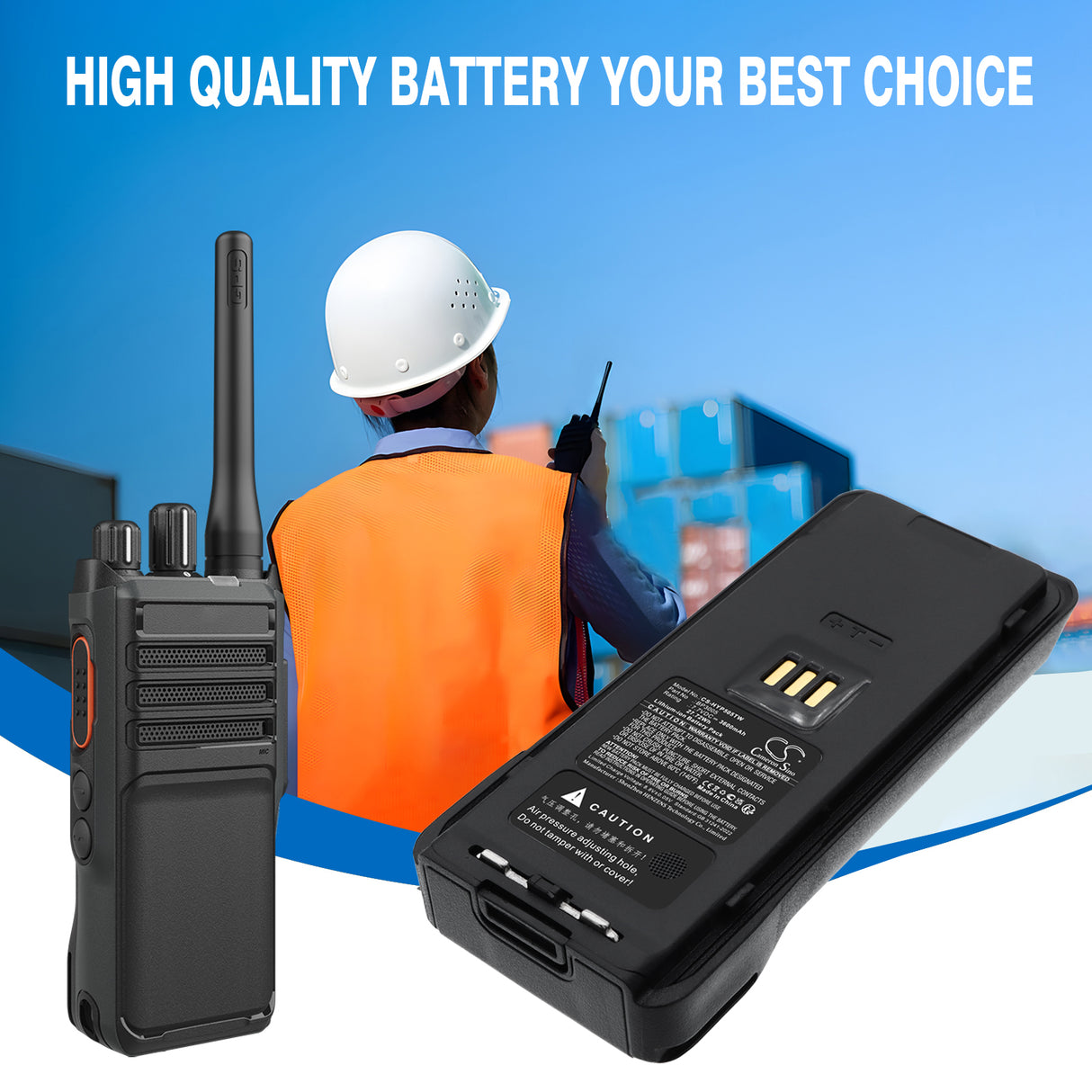 7.7V, Li-ion, 3600mAh, Two-Way Radio battery fits Hytera, BP3005, HP505, HP565, 27.72Wh Two-Way Radio Cameron Sino Technology Limited
