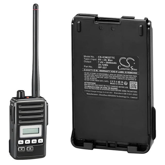 7.4V, Li-ion, 2800mAh, Two-Way Radio battery fits Icom, Bj-193, Ic-e85, Ic-f50, 20.72Wh Two-Way Radio Cameron Sino Technology Limited