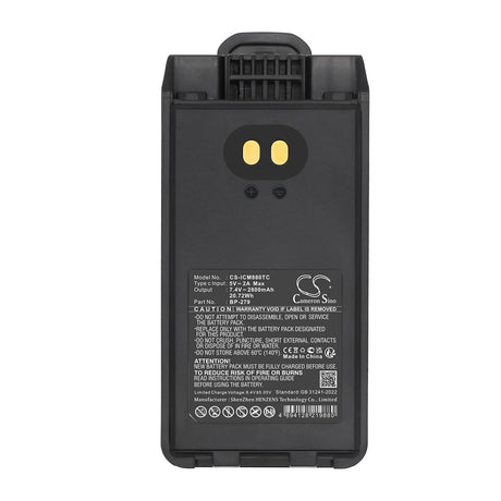 7.4V, Li-ion, 2800mAh, USB-C Charging Two-Way Radio battery fits Bearcom, BC1000, BC1000, IC-F1000, 20.72Wh Two-Way Radio Cameron Sino Technology Limited