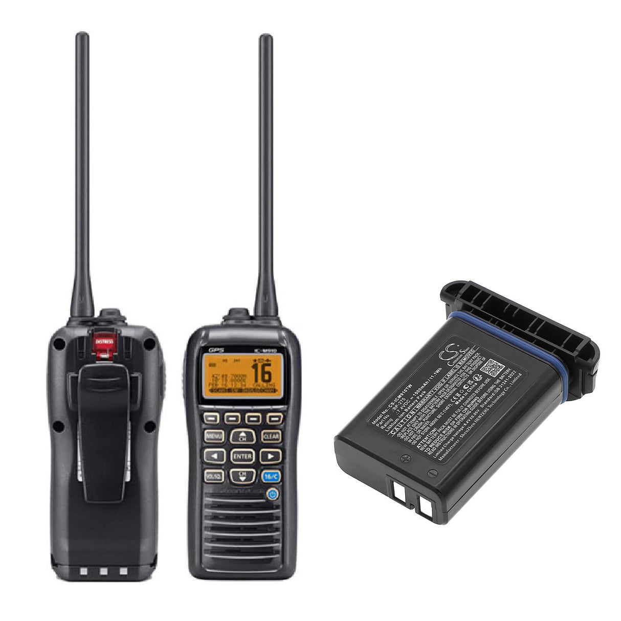 7.4V, Li-ion, 1500mAh, Two-Way Radio battery fits Icom, Bp-275, Ic-m91d, Ic-m92d, 11.1Wh Two-Way Radio Cameron Sino Technology Limited