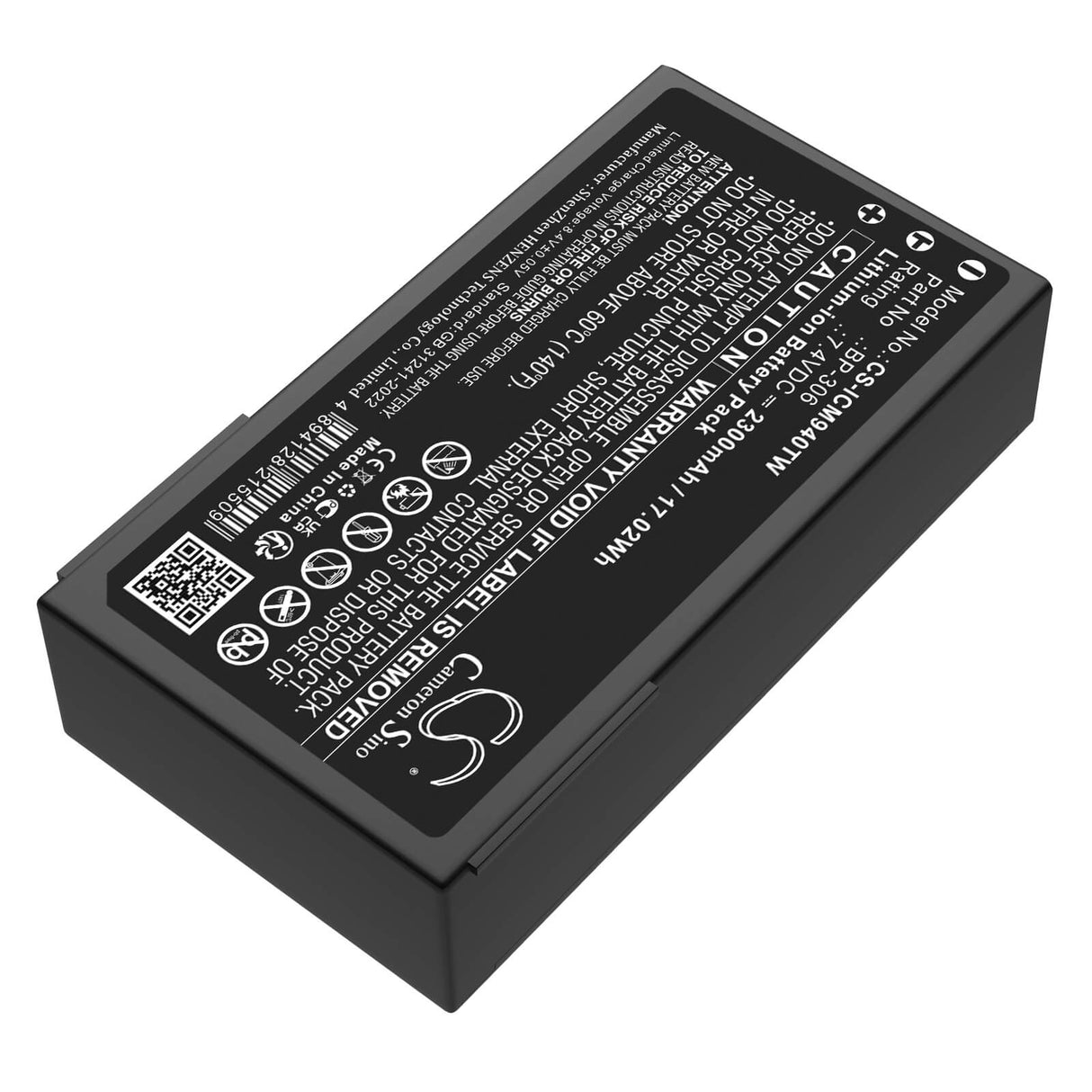 7.4V, Li-ion, 2300mAh, Two-Way Radio battery fits Icom, Bp-306, Ic-m94d, Ic-m94de, 17.02Wh Two-Way Radio Cameron Sino Technology Limited