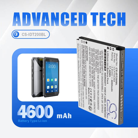 3.8V, Li-ion, 4600mAh, Barcode Scanner battery fits Idata, CLP745368, T3, X2P, 17.48Wh Barcode Scanner Cameron Sino Technology Limited