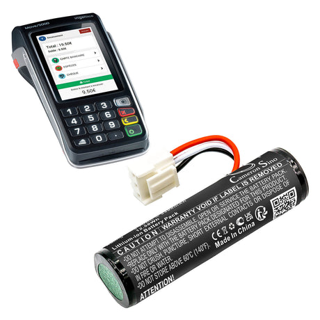 3.7V, Li-ion, 2600mAh, Payment Terminal battery fits Ingenico, F12432566, Move 5000 3g Bluetooth, Move 5000 3g Wifi Bluetooth, 9.62Wh Payment Terminal Cameron Sino Technology Limited