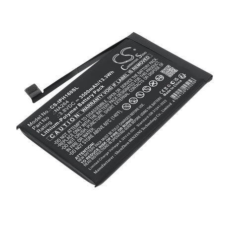 3.8V, Li-Polymer, 3500mAh, Mobile, SmartPhone battery fits Apple, NA264, A3081, A3286, 13.3Wh Mobile, SmartPhone Cameron Sino Technology Limited