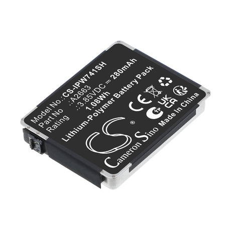 3.85V, Li-Polymer, 280mAh, Smartwatch battery fits Apple, A2663, A2473, A2475, 1.08Wh Smartwatch Cameron Sino Technology Limited