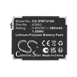 3.85V, Li-Polymer, 280mAh, Smartwatch battery fits Apple, A2663, A2473, A2475, 1.08Wh Smartwatch Cameron Sino Technology Limited
