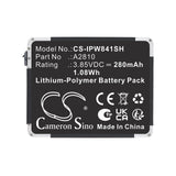 3.85V, Li-Polymer, 280mAh, Smartwatch battery fits Apple, A2810, A2770, A2772, 1.08Wh Smartwatch Cameron Sino Technology Limited