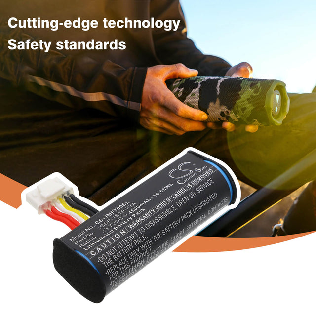 3.7V, Li-ion, 4500mAh, Speaker battery fits Jbl, GSP-1S1P-F7A, F7A, Flip 7, 16.65Wh Speaker Cameron Sino Technology Limited