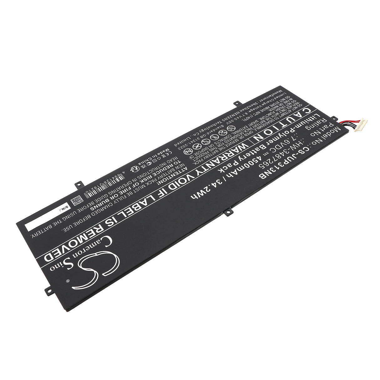 7.6V, Li-Polymer, 4500mAh, Notebook, Laptop battery fits Trekstor, Hw-3487265, Primebook C11, 34.2Wh Notebook, Laptop Cameron Sino Technology Limited