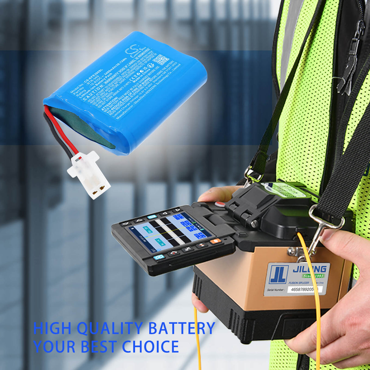 10.8V, Li-ion, 3400mAh, Equipment, Survey, Test battery fits KomShine, BTR-34S, EX39, Fusion Splicer, 36.72Wh Equipment, Survey, Test Cameron Sino Technology Limited