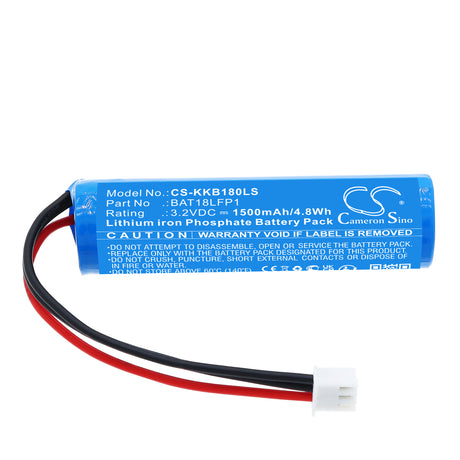 3.2V, LiFePO4, 1500mAh, Emergency Lighting battery fits Kosnic, BAT18LFP1, KBAT1800, 4.8Wh Emergency Lighting Cameron Sino Technology Limited