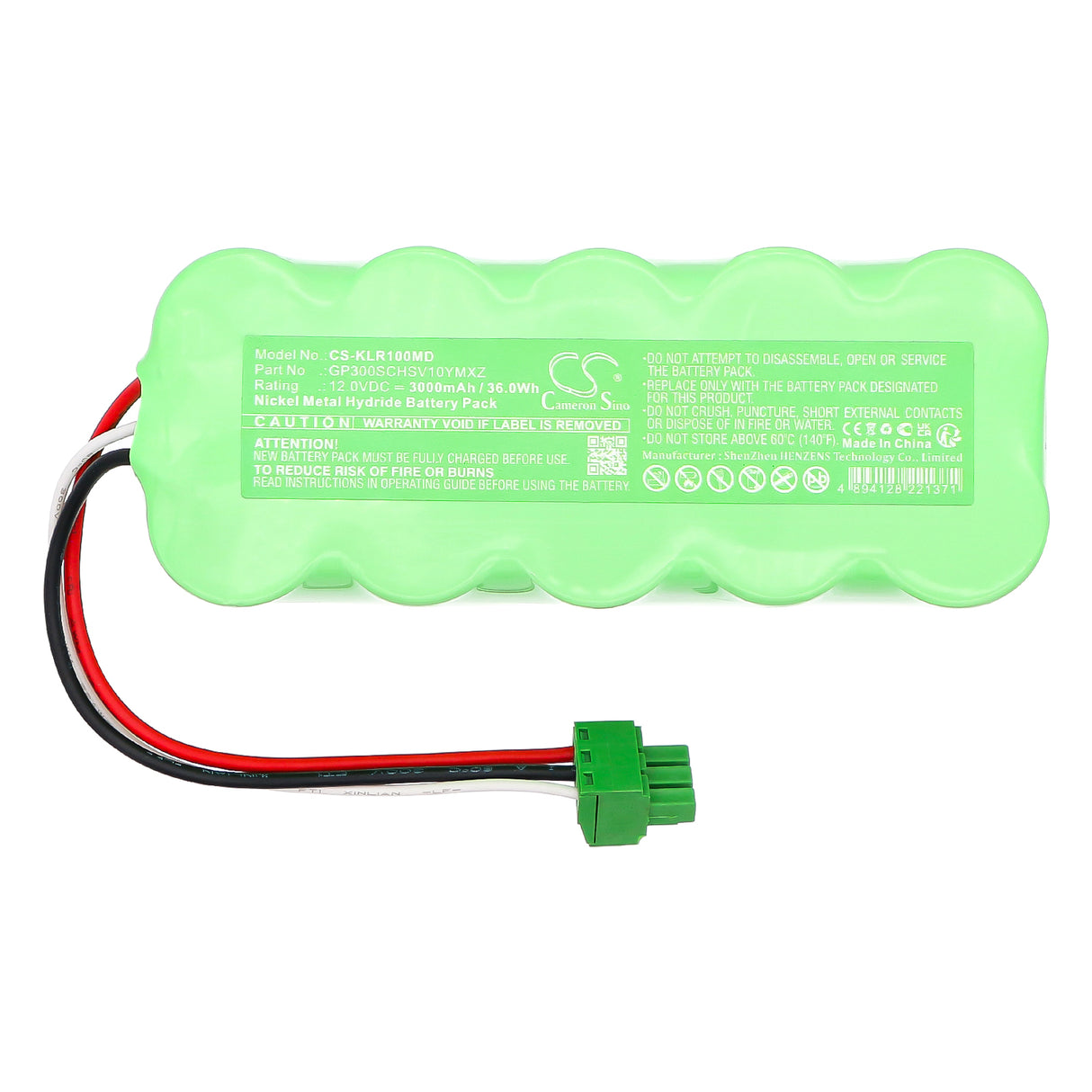 12.0V, Ni-MH, 3000mAh, Medical battery fits Kalos, GP300SCHSV10YMXZ, MPR ITALY, 36.0Wh Medical Cameron Sino Technology Limited (Medical)