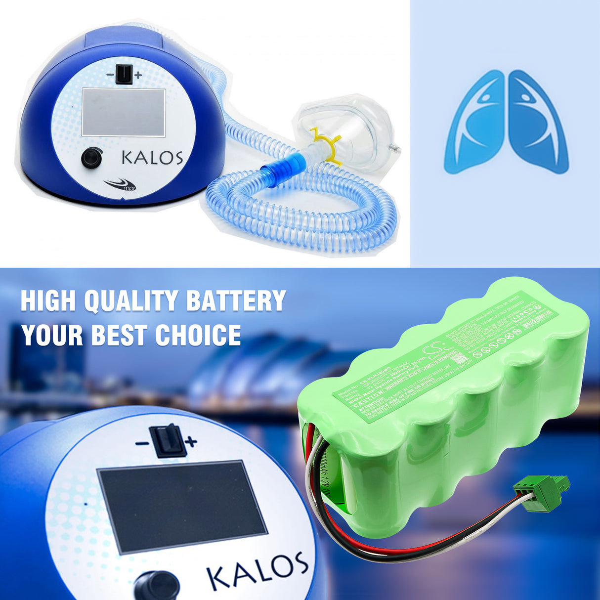 12.0V, Ni-MH, 3000mAh, Medical battery fits Kalos, GP300SCHSV10YMXZ, MPR ITALY, 36.0Wh Medical Cameron Sino Technology Limited (Medical)