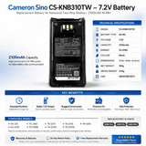 7.2V, Ni-MH, 2100mAh, Two-Way Radio battery fits Kenwood, Knb-41nc, TK-2810, Nx-410, 15.12Wh Two-Way Radio Cameron Sino Technology Limited