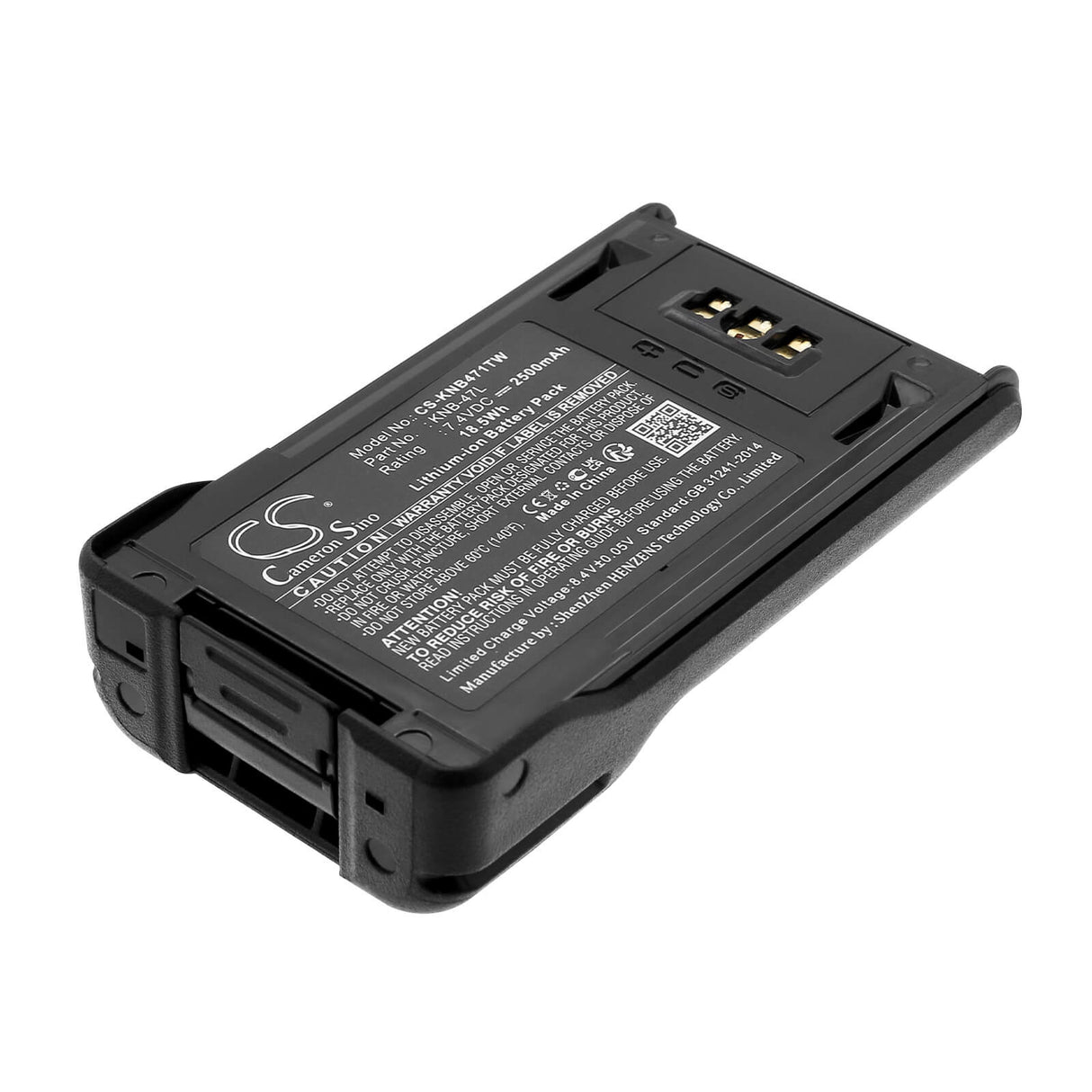 7.4V, Li-ion, 2500mAh, Two-Way Radio battery fits Kenwood, Knb-47l, Nx-200, Nx-300, 18.5Wh Two-Way Radio Cameron Sino Technology Limited