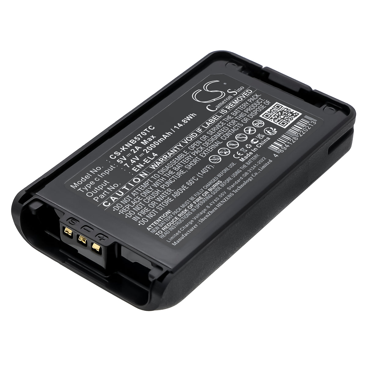 7.4V, Li-ion, 2000mAh, Two-Way Radio battery fits Kenwood, Knb-24l, Nx-220, Nx-320, 14.8Wh Two-Way Radio Cameron Sino Technology Limited