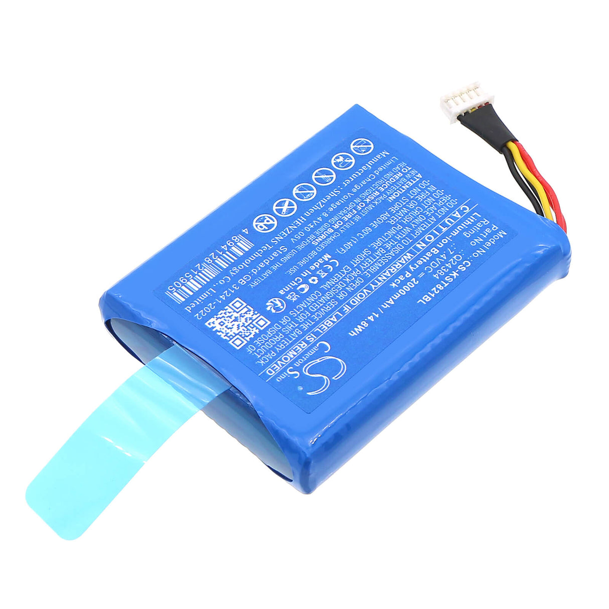 7.4V, Li-ion, 2000mAh, Payment Terminal battery fits Szzt, Q24384, Ks8210, 14.8Wh Payment Terminal Cameron Sino Technology Limited