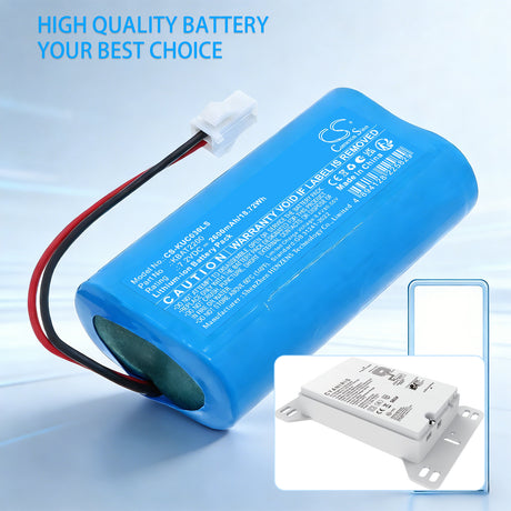 7.2V, Li-ion, 2600mAh, Emergency Lighting battery fits Kosnic, KBAT2200, KTC27EME-DD, UEM CEC03LBL/S, 18.72Wh Emergency Lighting Cameron Sino Technology Limited