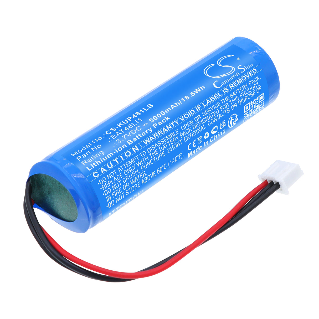 3.7V, Li-ion, 5000mAh, Emergency Lighting battery fits Kosnic, BAT48LI1, UEM03, UEM Pro Universal Emergency Module, 18.5Wh Emergency Lighting Cameron Sino Technology Limited