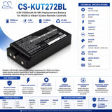 Crane Remote Battery For Ikusi, Berlinde, Gh 4.8v, 2500mah - 12.00wh Crane Remote Control Cameron Sino Technology Limited