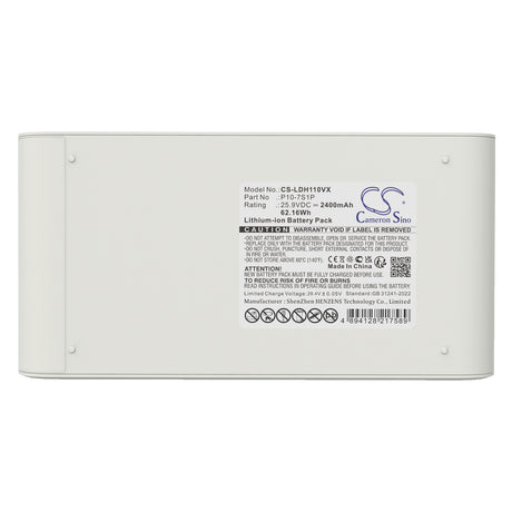 25.9V, Li-ion, 2400mAh, Vacuum battery fits Lydsto, P10-7s1p, H11, Lydsto H11h, 62.16Wh Vacuum Cameron Sino Technology Limited