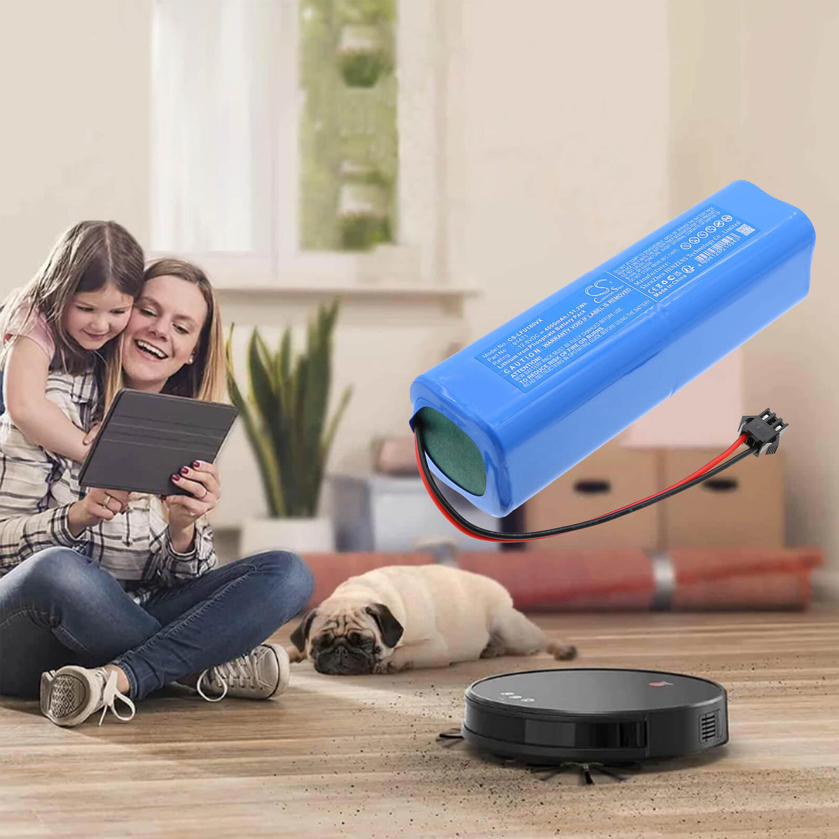12.8V, LiFePO4, 4000mAh, Vacuum battery fits Lefant, TB12040F-P130A, LS1, U180, 51.2Wh Vacuum Cameron Sino Technology Limited