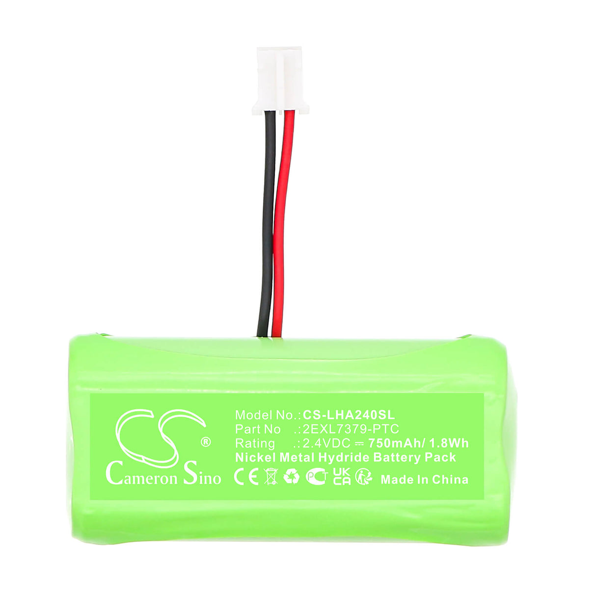 2.4V, Ni-MH, 750mAh, Wireless Headset battery fits Lightspeed, 2EXL7379-PTC, Flexcat Handheld Remote Contro, Flexmike, 1.8Wh Wireless Headset Cameron Sino Technology Limited
