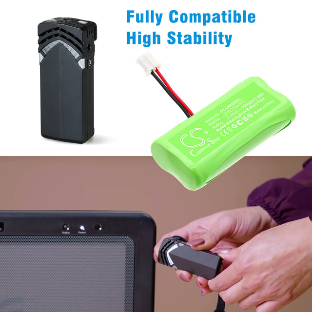 2.4V, Ni-MH, 750mAh, Wireless Headset battery fits Lightspeed, 2EXL7379-PTC, Flexcat Handheld Remote Contro, Flexmike, 1.8Wh Wireless Headset Cameron Sino Technology Limited
